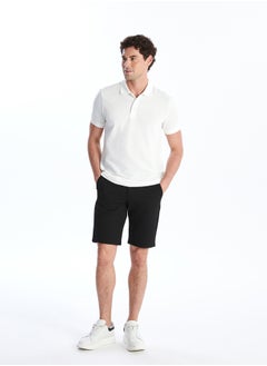 LC WAIKIKI Polo Neck Short Sleeve Men's Textured T-Shirt  - Image 3