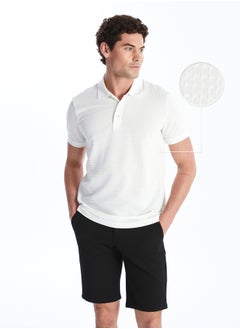 LC WAIKIKI Polo Neck Short Sleeve Men's Textured T-Shirt  - Image 1