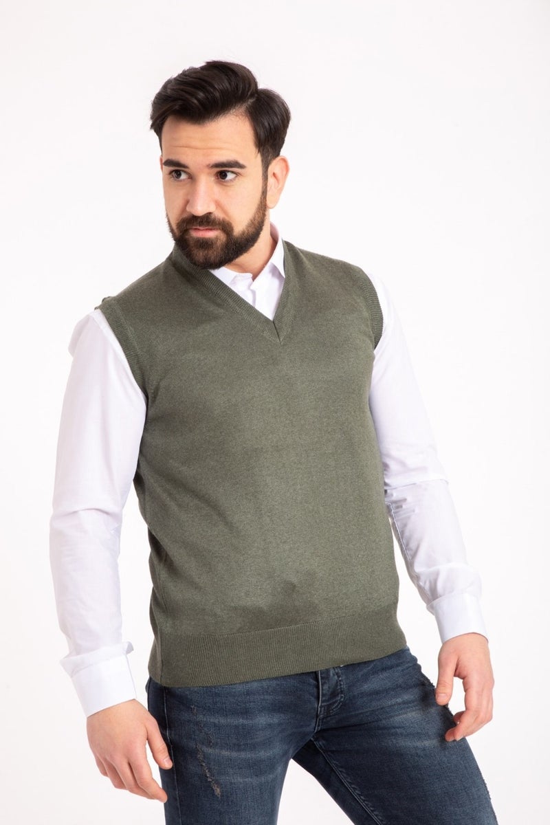 Mutlu City Men's Thin Wool Knitwear Knit Regular Pattern Dad Sweater 5120  - Image 1