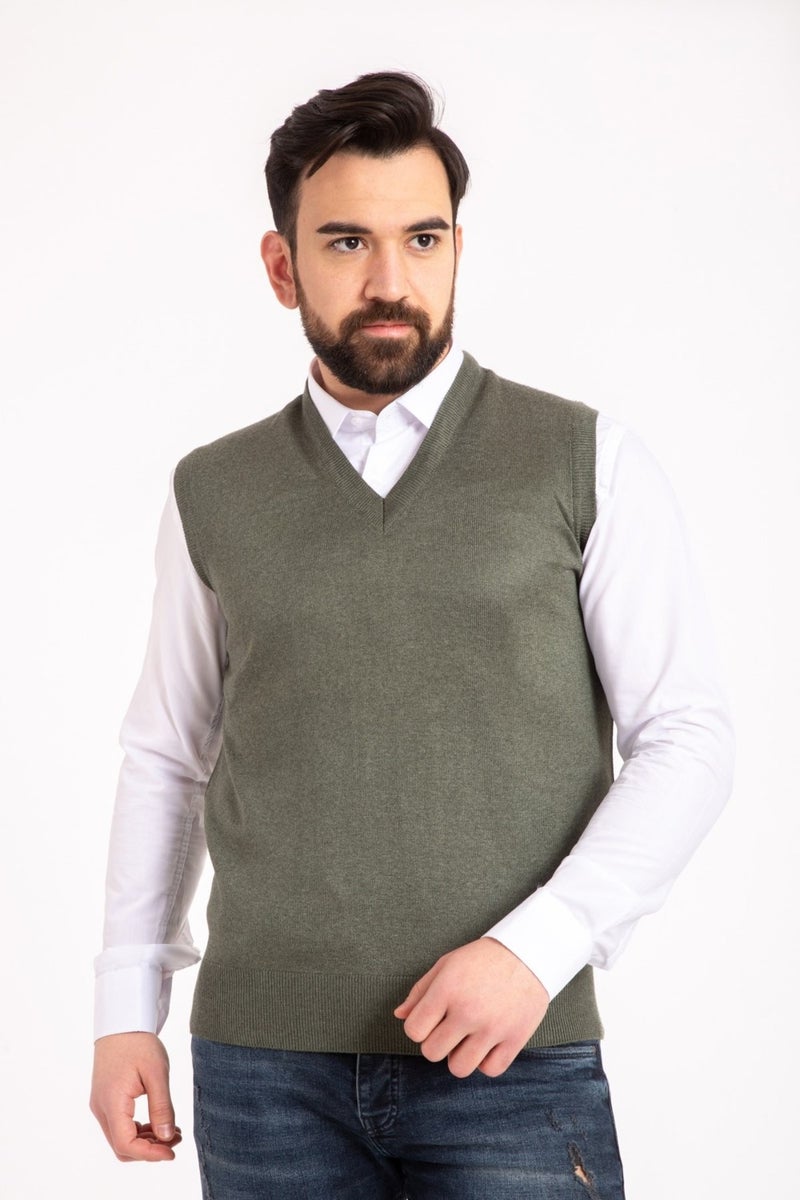 Mutlu City Men's Thin Wool Knitwear Knit Regular Pattern Dad Sweater 5120  - Image 2
