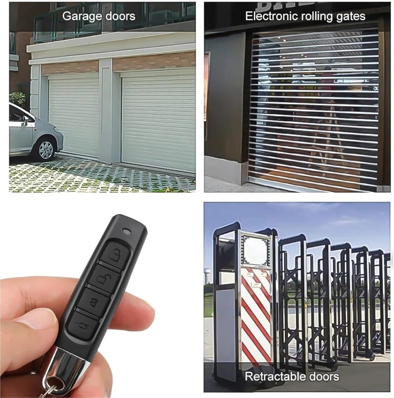 Garage Door Remote, 433MHZ 433.92mhz Remote Control Garage Gate Door Opener Duplicator Clone Learning Rolling Code(Black-ABCD-Key) - Image 4