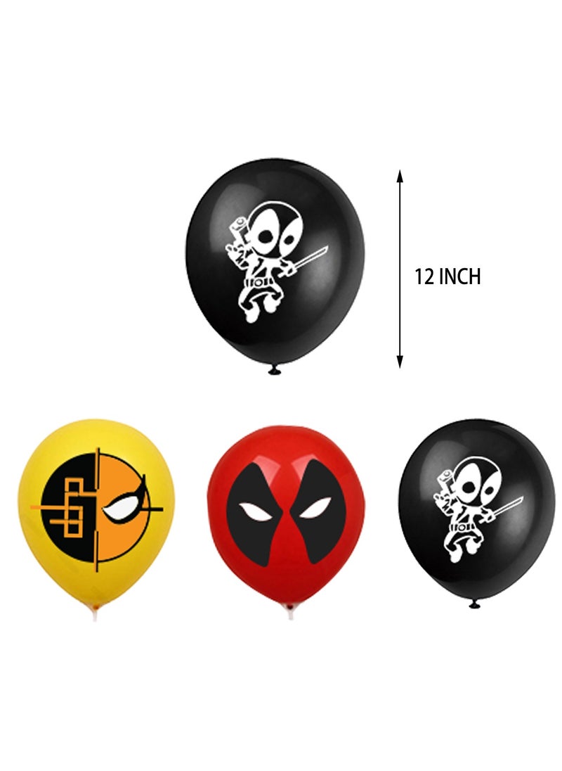 General - Deadpool Party Decorations,Decorations for Deadpool Birthday Party Supplies,Deadpool Party Supplies Includes Banner, Cake Toppers, Balloon for Deadpool Theme Party Decorations - Image 1