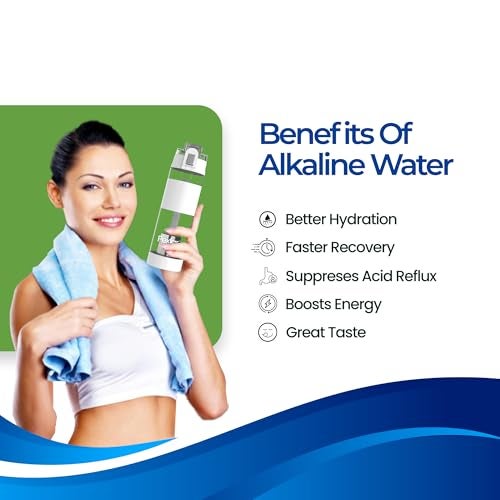 Pexlar Tritan Multi Stage Alkaline Water Filter Bottle | Alkaline Water Generator | Water Bottle with Filter inside | White | 650 ml | Multirich Mineral Water - BPA Free - Image 3