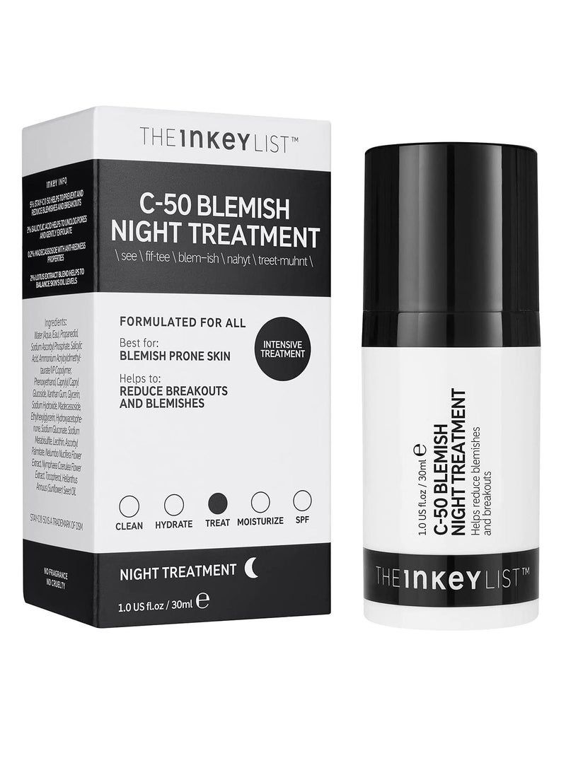 The Inkey List The INKEY List C-50 Blemish Night Treatment to Reduce Breakouts and Blemishes  - Image 2