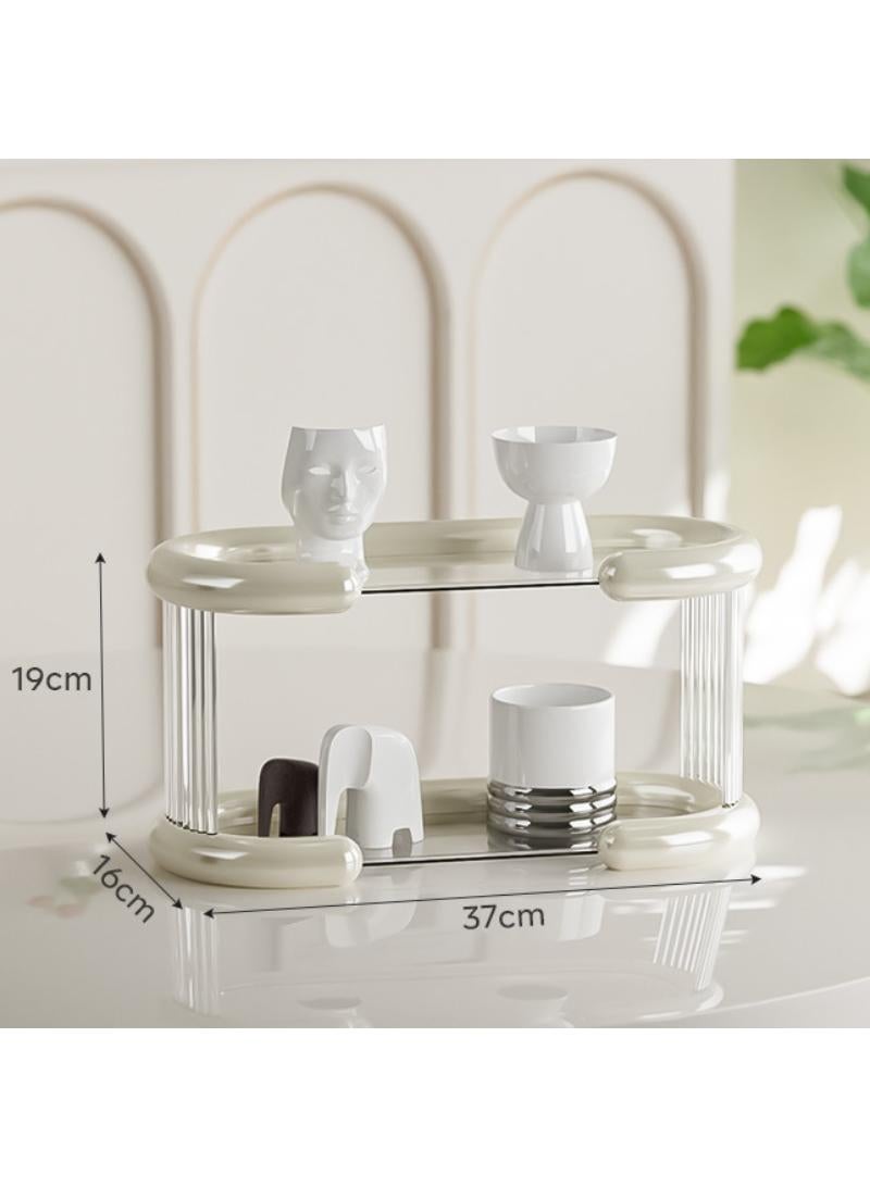 Bluejw حامل أكواب بتصميم فاخر، رف تخزين أكواب قابل للتكديس، صندوق منظم أكواب شفاف مقاوم للغبار، منظم زجاجات مياه، رفوف تخزين خزانة المطبخ للأكواب - Image 1