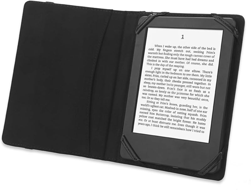 ENJOY-UNIQUE Book Style Pu Leather Case Cover for 6" ebook Reader Case Cover for Sony/kobo/Pocketbook/Nook/tolino 6inch ebook Reader (Black) - Image 2