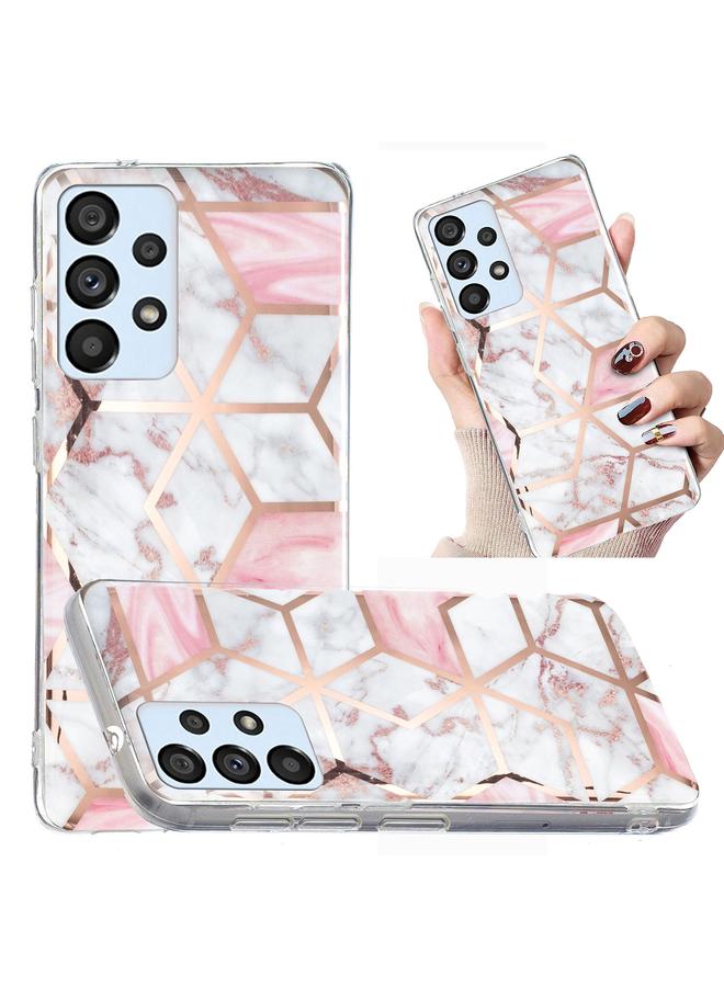 اس-توب جراب لهاتف Samsung Galaxy A33 مصنوع من مادة TPU بنمط رخامي مطلي بالكهرباء - Image 1
