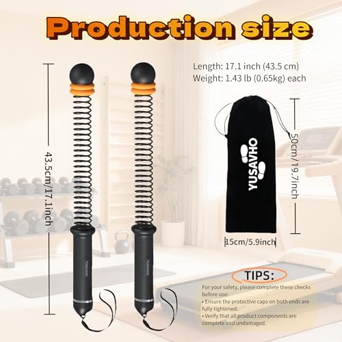 YUSAVHO Adjustable Ropeless Battle Ropes for Home Gym for Men & Women, Quiet Air Resistance Heavy Duty Cordless Battle Rope,Exercise Ropes with Variable Resistance, Strength & Low-Impact Cardio for HIIT - Image 2