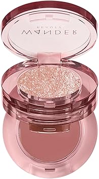 Wander Beauty Double Date Eye Shadow Duo Eye CandyCrush Rose Gold Shimmer Muted Mauve Cream High Pigment Eye Shadow Palette Satin Shimmer Eyeshadow Eye Makeup With Vitamin E 007 oz - Image 1