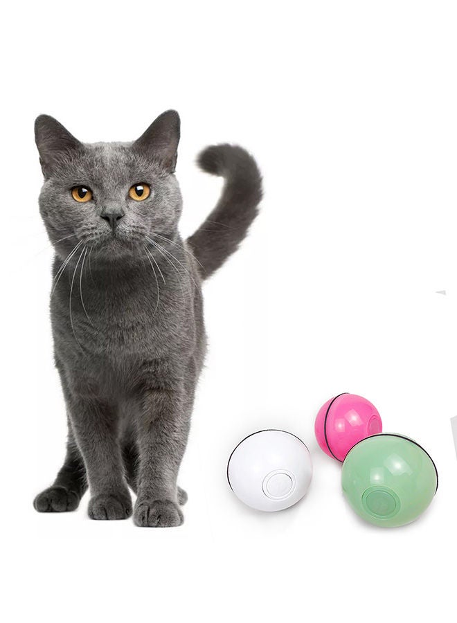 NIBEMINENT Interactive Cat Ball Toys White 7x7x7cm - Image 5