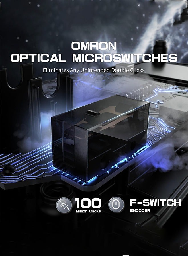 Attack Shark R2 Wireless Gaming Mouse,Superlight Magnesium Alloy,PAW3950 42000 DPI Optical Sensor,8000Hz Polling Rate,2.4G/BT/Wired Programmable Mice for Win Mac Gamer (Black) - Image 5