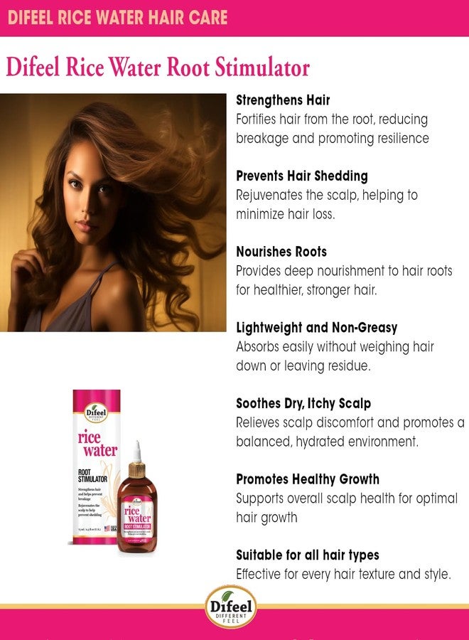 Difeel Rice Water Root Stimulator 2.5 oz. (PACK OF 3) - Strengthens Hair Roots - Image 4