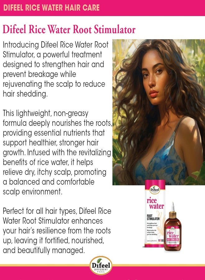 Difeel Rice Water Root Stimulator 2.5 oz. (PACK OF 3) - Strengthens Hair Roots - Image 3