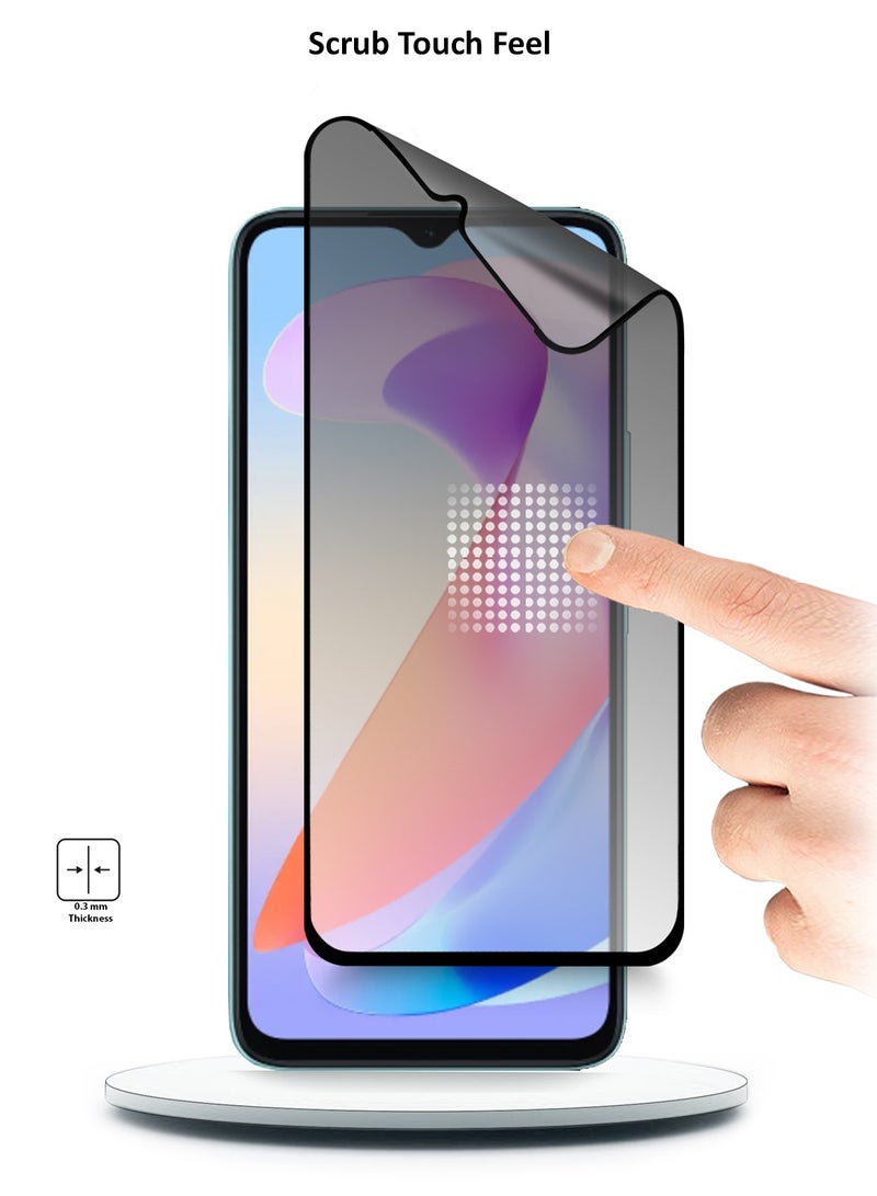 Wtech Honor X6a 4G 2023 Nano Ceramic Privacy Full Glue Full Cover Matte Flexible Screen Protector (MSCNMP) - Clear/Black - Image 5