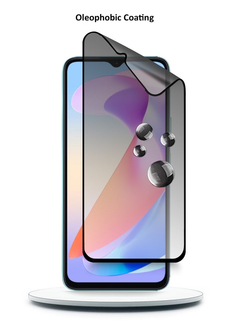 Wtech Honor X6a 4G 2023 Nano Ceramic Privacy Full Glue Full Cover Matte Flexible Screen Protector (MSCNMP) - Clear/Black - Image 2