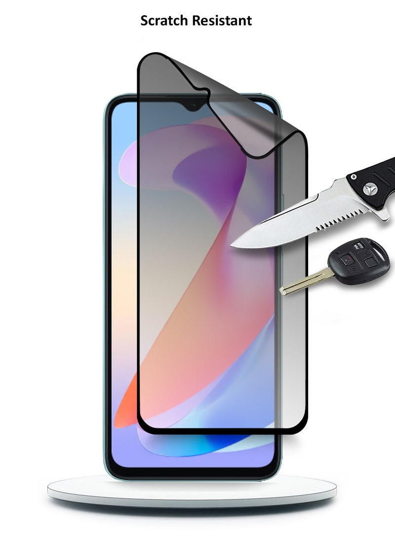 Wtech Honor X6a 4G 2023 Nano Ceramic Privacy Full Glue Full Cover Matte Flexible Screen Protector (MSCNMP) - Clear/Black - Image 3