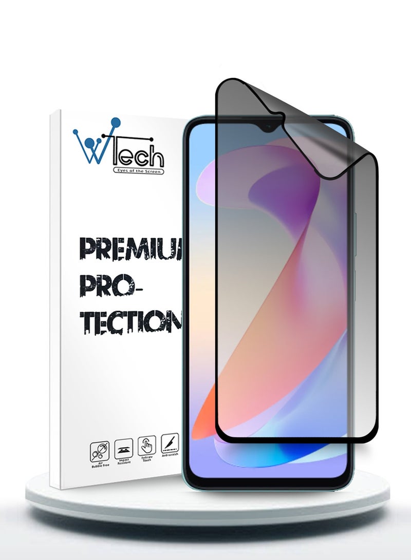 Wtech Honor X6a 4G 2023 Nano Ceramic Privacy Full Glue Full Cover Matte Flexible Screen Protector (MSCNMP) - Clear/Black - Image 1