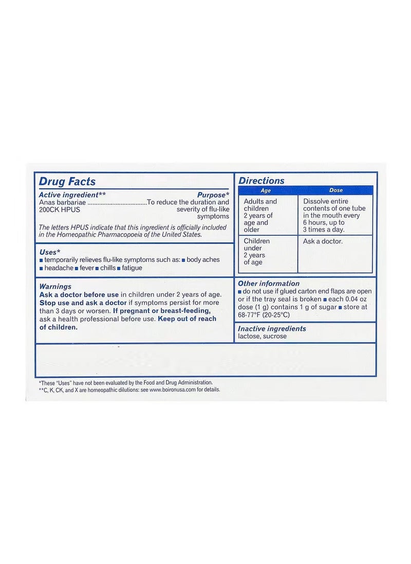 Boiron Oscillococcinum Flu-Like Symptoms 6 Doses 0.04 oz Each  - Image 3