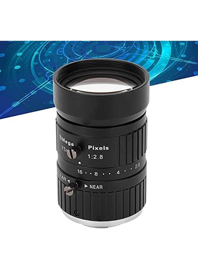 8MP C Mount Industrial Camera Lens 75mm Length 1in Image Format Manual Iris - Image 5