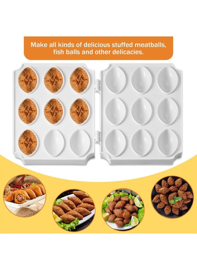 Arabest Meatball Mold, Manual Meatloaf Mould, Meat Filling Cooking Press Tool, Sturdy DIY Meatball Making Tools for Cake Dessert Mold, Homemade Kitchen Cooking Tools, 9 Grids  - Image 3