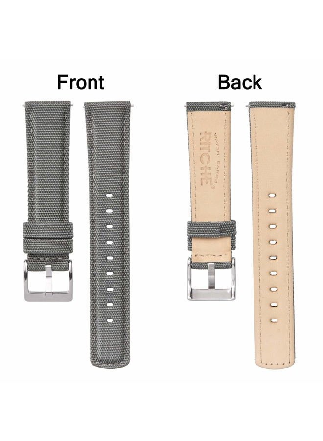 Ritche Sailcloth Watch Band Quick Release Watch Strap Compatible with Timex/Seiko/Fossil/Citizen Watch Bands for Men Women, 20mm, Sailcloth, no gemstone - Image 5