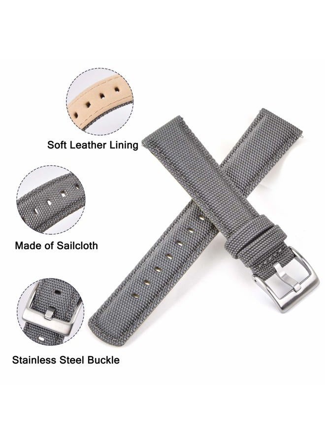 Ritche Sailcloth Watch Band Quick Release Watch Strap Compatible with Timex/Seiko/Fossil/Citizen Watch Bands for Men Women, 20mm, Sailcloth, no gemstone - Image 4