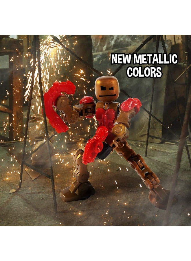 Zing Klikbot, Complete Set of 4 Poseable Action Figures with Weapons, Translucent, Create Stop Motion Animation, for Ages 6 and Up (Series 2 Villains) - Image 3