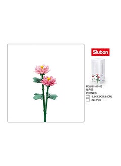 Sluban Flower Vase Building Kit - A Unique Flower Container With 216  Piece And Flowers Peonies  - Image 2