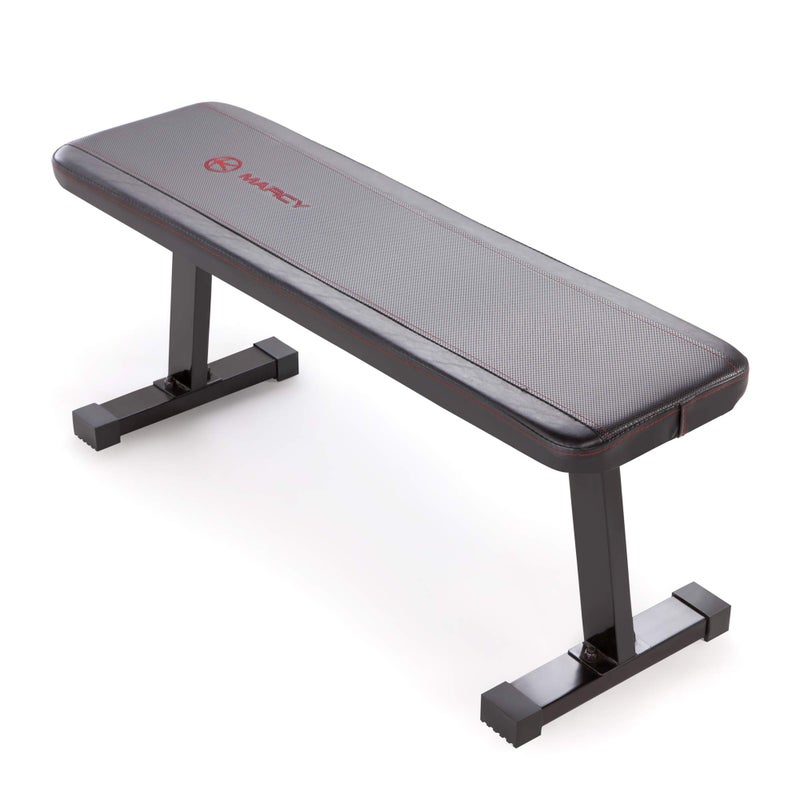 Marcy Flat Utility 600 lbs Capacity Weight Bench for Weight Training and Ab Exercises SB-315 , Black - Image 1