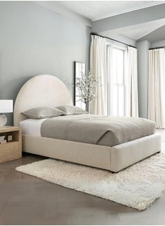 Bed and Mattress Zone Luna Upholstered Emporium Bed 200x150 Queen Size Beige Color 