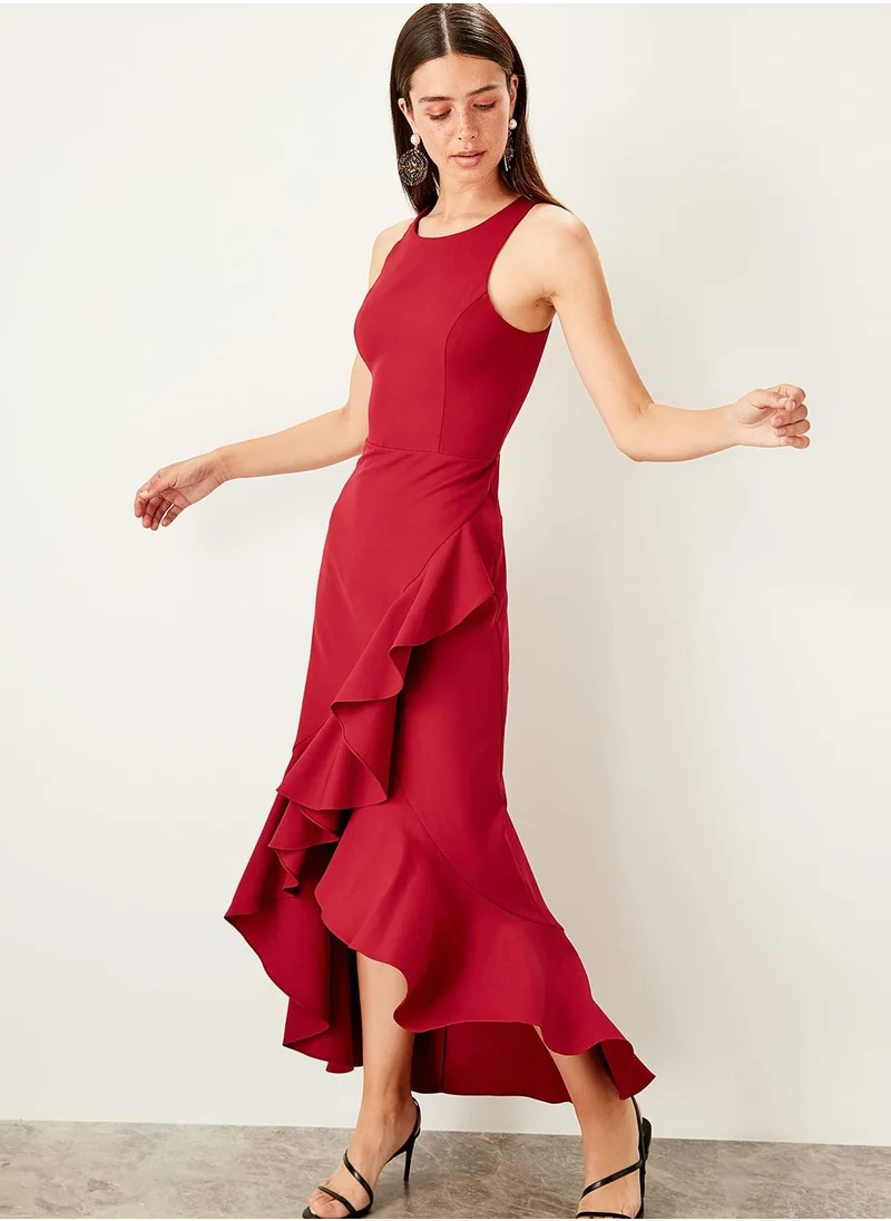 ترينديول Plum Flywheel Detailed Dress