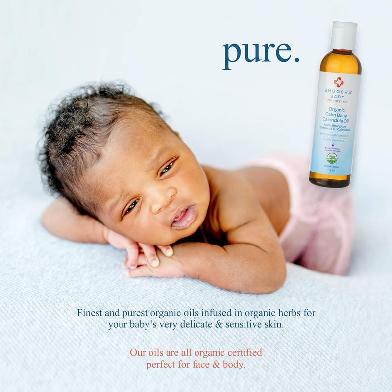 Shoosha Organic Calendula Oil French Lavender for Babies Real Calendula Oil Calendula Massage Oil Moisturizer Hypoallergenic GlutenFree 100 Biodegradable - Image 5