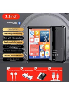 Generic Student Version Mp3 Screen Mp4 Walkman Outside Bluetooth Mini Touch Screen English Reading Novels Listening To Songs Hao Bao-Body Color:3.2inch Touch Screen Black [bluetooth 5.4-vocal Dictionary/enlarged Battery] ♢ ♢-Memory Capacity:128gb Has Been Downloaded With Popular Resources (phon + Novel) - Official Standard + [high♢♢  - Image 1