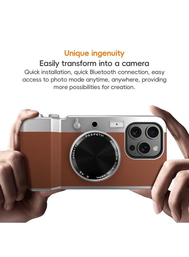 اس-توب جراب لهاتف iPhone 14 Pro Max 3D Retro Bluetooth Camera Magsafe Mirror جراب هاتف - Image 3