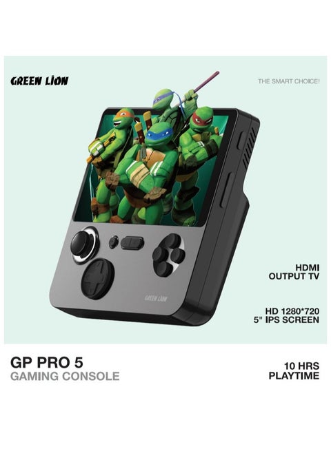 GP PRO 5 E5 Handled Game Console / 22W Fast Charging / 1GB Ram / 64GB Storage / Holding Bracket / HDMI Output Tv / 10Hours Play Time / Bidirectional Charging / TF Card 256GB max / Type-C Port