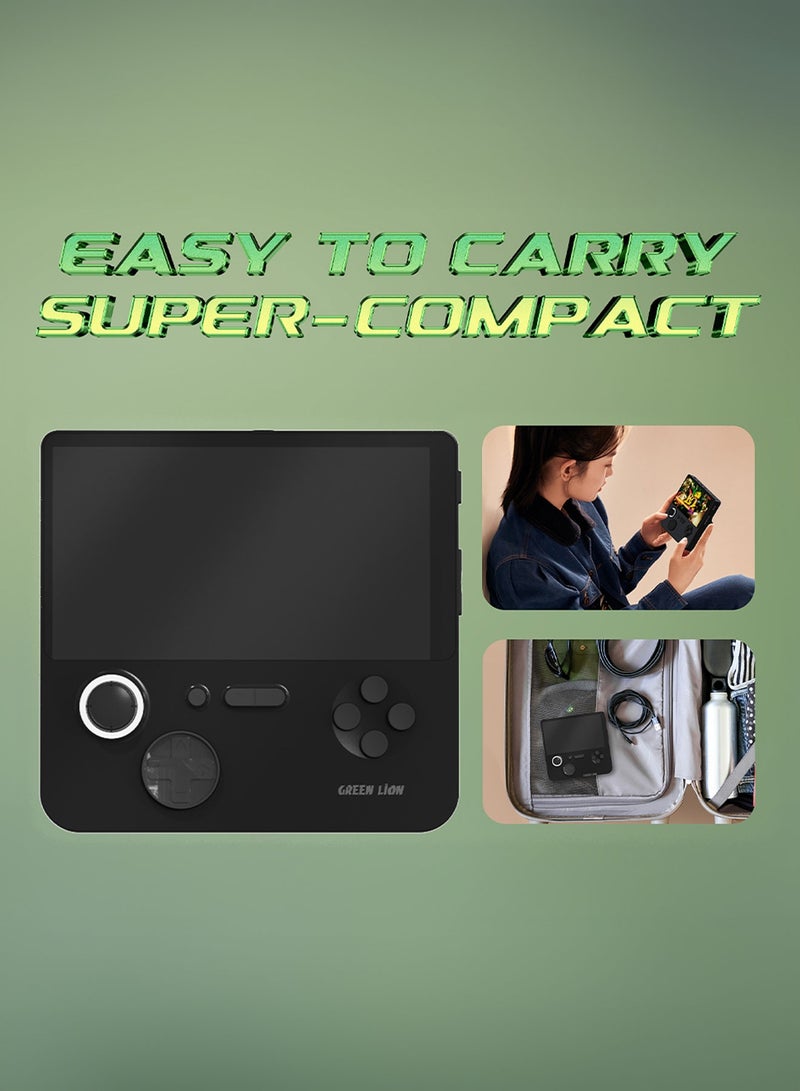 GREEN LION GP PRO 5 E5 Handheld Game Console / 22W Fast Charging / 1GB Ram / 64GB Storage / Holding Bracket / HDMI Output Tv / 10Hours Play Time / Bidirectional Charging / TF Card 256GB max / Type-C Port - Black - Image 2