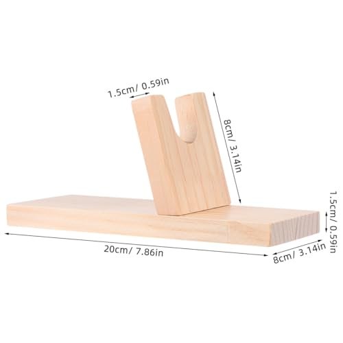 NUOBESTY Hot Glue Holder Stand for DIY Crafts - Portable Wood Rack for Glue Applicator Wooden Shelf Storage Stand for Fixing and Crafting 7.87x3.14x0.59in - Image 2