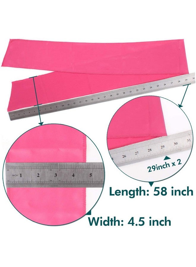 إكستريند قطعة وشاح حافة لوضع الشعر المستعار وشاح حافة عصري لشعر مستعار أمامي من الدانتيل 58 بوصة عصابة رأس نسائية ناعمة من الساتان لوضع المكياج لف الشعر غير القابل للانزلاق قبضة الشعر المستعار (قطعة واحدة وردية # + قطعة واحدة سوداء #) - Image 4