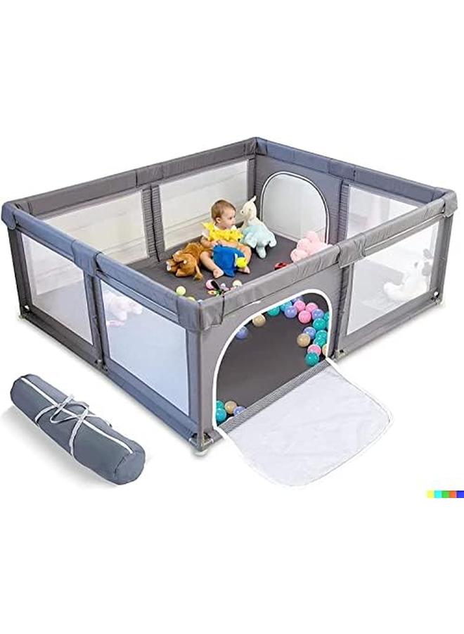 SKY-TOUCH Baby Playpen Extra Large Playpen For Babies Kids Safe Play Center For Babies With Breathable Mesh And Zipper Door，And Toddlers Gives Mommy A Break 200×200Cm - Image 4