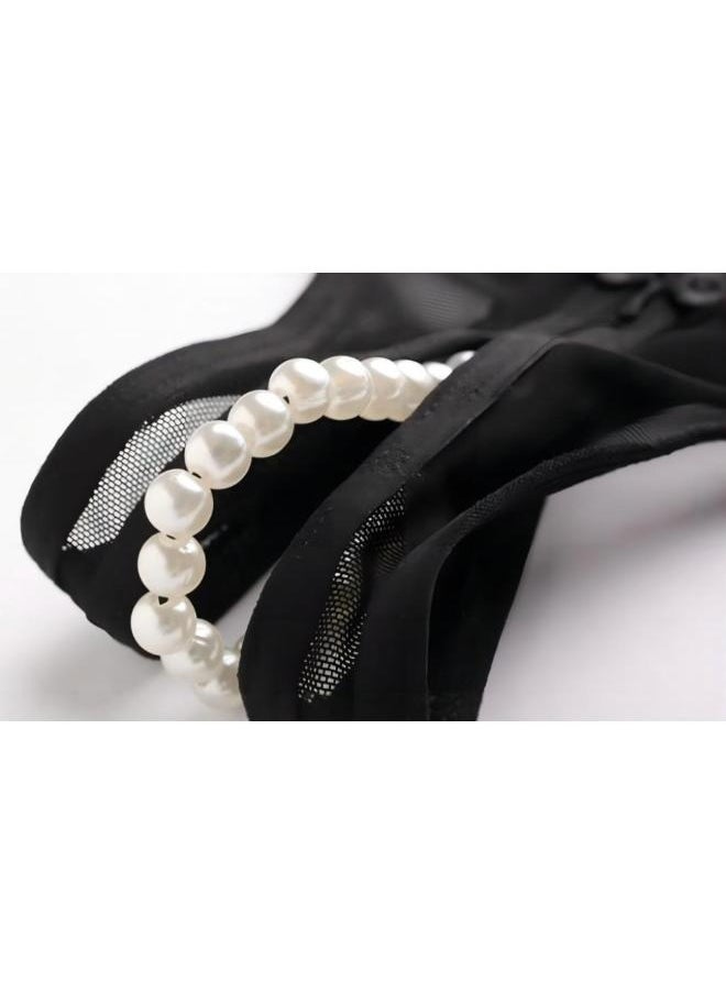 Fashion Women Underwear Cutout Pearl Lace Butterfly G-String Thong No: 2008  - Image 3