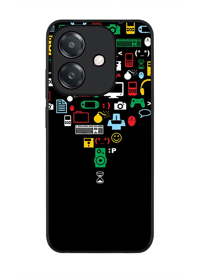 Stylizedd For Oppo A5i Case,Slim fit Camera Protection, Shockproof Thin Phone cover  - Convergence (Black)