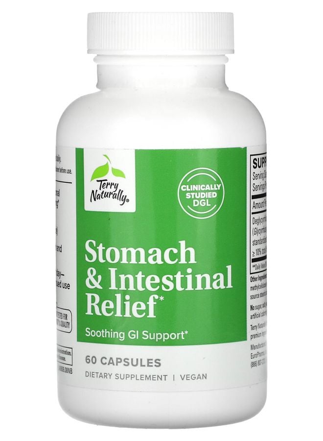 Terry Naturally Stomach & Intestinal Relief 60 Capsules (75 mg per Capsule) - Image 1