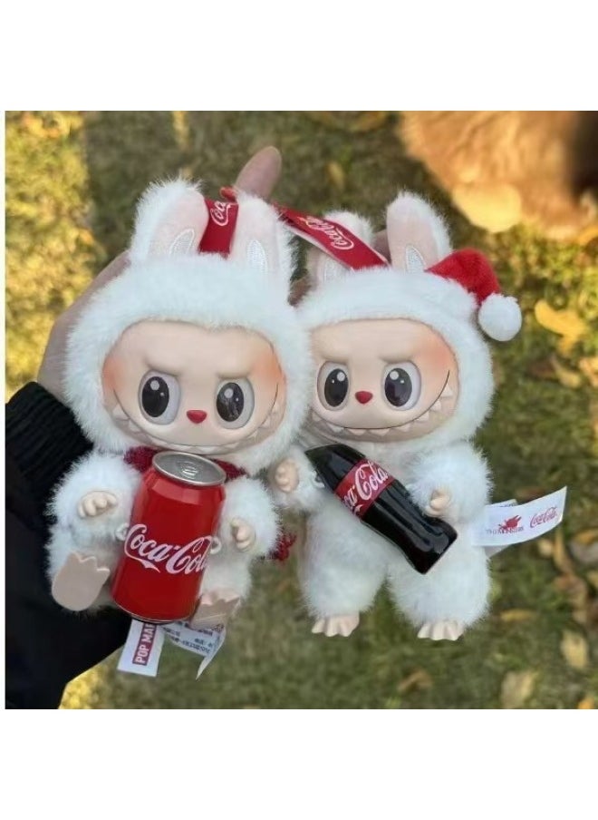 Generic - Bubble Mart Labubu Coca-Cola Series Plush Blind Box Macaron Trendy Play Hand-made Pendant Cute Doll-Color:Hidden Item [mysterious Guest] Unboxing And Confirmation-Height:15.5CM - Image 1