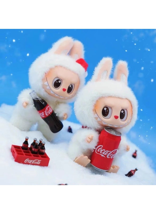 Generic - Bubble Mart Labubu Coca-Cola Series Plush Blind Box Macaron Trendy Play Hand-made Pendant Cute Doll-Color:Hidden Item [mysterious Guest] Unboxing And Confirmation-Height:15.5CM - Image 1