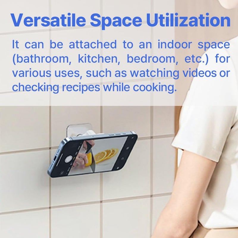 Orsene for MagSafe Wall Mount Magnetic Phone Holder Includes All Smartphone Compatible Rings (Self-Adhesive), 360 Degree Free Rotation, Shower Mirror,Bathroom,Kitchen (Black) - Image 5