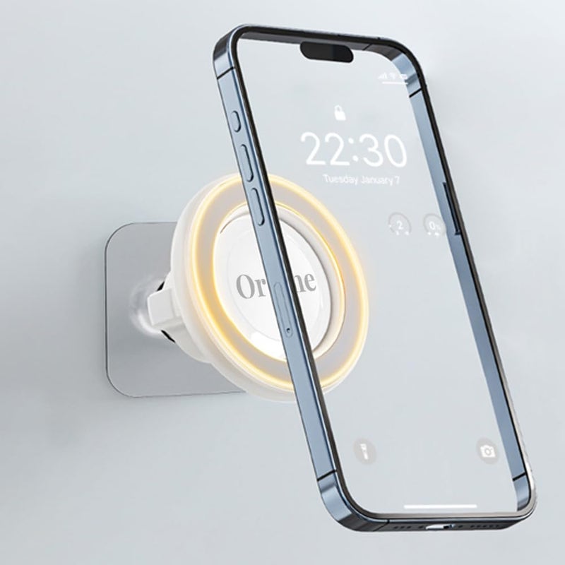 Orsene for MagSafe Wall Mount Magnetic Phone Holder Includes All Smartphone Compatible Rings (Self-Adhesive), 360 Degree Free Rotation, Shower Mirror,Bathroom,Kitchen (Black) - Image 2