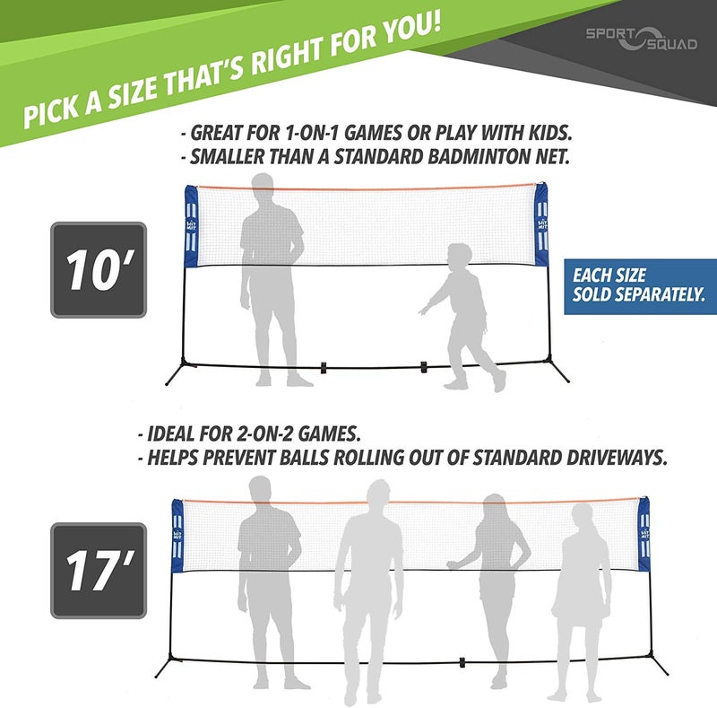 JOOLA طقم شبكة بادل ميت القابلة للتعديل من جوولا - شبكة متعددة الرياضات للمنافسة داخلية أو خارجية للعب البيكلبول، كرة الطائرة للأطفال، كرة القدم، تنس الملاعب - تجميع سهل وسريع - Image 4