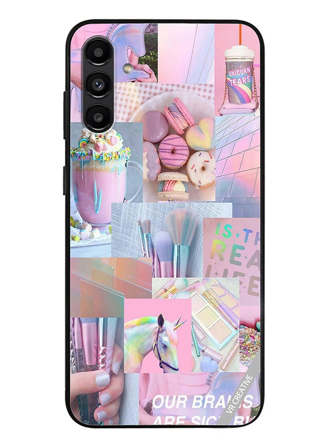 VR CREATIVE Protective Case Cover For Samsung Galaxy A13 5G Pink Design College Design Multicolour - Image 1