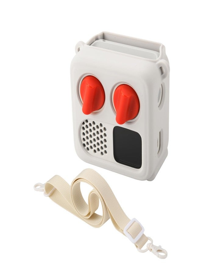 TXesign Silicone Case Cover for Yoto Mini (2024 Edition), TXEsign Travel Carrying Case with Adjustable Shoulder Strap Protective Cover for Yoto Mini Player (White Smoke) - Image 1