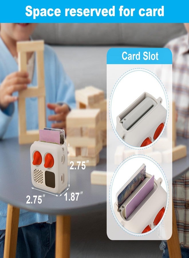 TXesign Silicone Case Cover for Yoto Mini (2024 Edition), TXEsign Travel Carrying Case with Adjustable Shoulder Strap Protective Cover for Yoto Mini Player (White Smoke) - Image 4